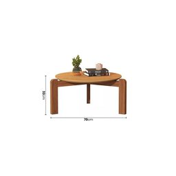 Mesa de Centro Austria Decorativa Pés em Madeira Maciça:canela - 3