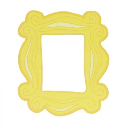 Aplique De Parede Ou Moldura De Porta Friends Mdf Amarelo- Quadro