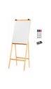 Ver imagem 1 de Cavalete Porta Bloco Flip Chart com Quadro Branco Madeira Pinus Altura 1,50 Metros 2524 + 3 Marcador