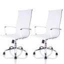 Ver imagem 1 de Kit Com 2 Cadeira Presidente Charles Eames Esteirinha Couro PU 11P