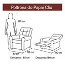 Ver imagem 5 de Poltrona do Papai Reclinável Clio Matrix Cor:sintetico Bege