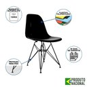 Ver imagem 4 de Mesa Industrial Base Ferro Preto 137x90 Tampo Amêndoa 4 Cadeiras Eiffel Ferro Preto Assento Preto