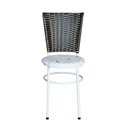 Ver imagem 4 de 6 Cadeiras para Mesa Branca Hawai Marrom Assento Floral Cor:floral Areia