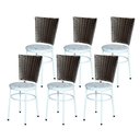 Ver imagem 1 de 6 Cadeiras para Mesa Branca Hawai Marrom Assento Floral Cor:floral Areia