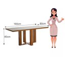 Ver imagem 3 de Mesa de Jantar Retangular Tampo MDF e Vidro 160cm Lottus