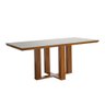 Mesa de Jantar Retangular Tampo MDF e Vidro 160cm Lottus - 1