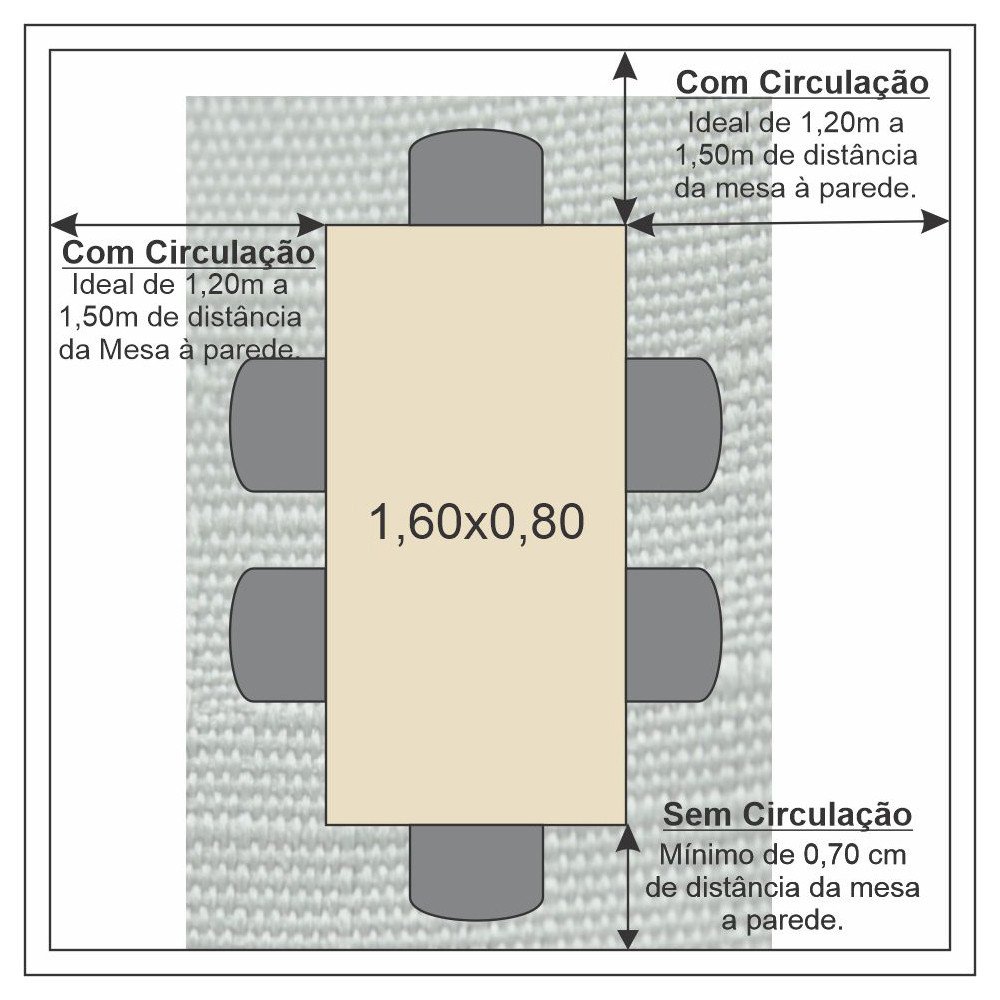 Mesa de Jantar Retangular Tampo MDF e Vidro 160cm Lottus - 5