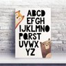 Placa MDF alfabeto urso animal - 1