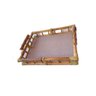Bandeija Bambu Lateral Ripado Vidro Palha Simone - 1