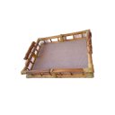 Ver imagem 1 de Bandeija Bambu Lateral Ripado Vidro Palha Simone