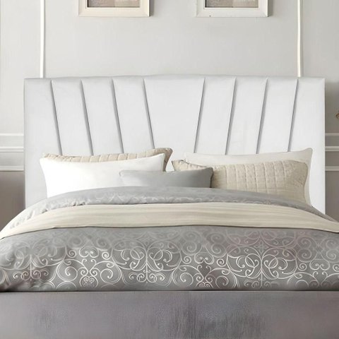 Cabeceira Solteiro Cama Box Estofada 100 Cm Lile Corino Branco