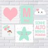 Kit Poster Sonhe Alto Menina Pequena Estrela Bebê - 1