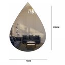 Ver imagem 4 de Espelho Orgânico 115cm X 70cm E12 Moldura Couro Caramelo Luxo Lançamento Quarto