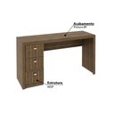 Ver imagem 2 de Mesa de Escritório com 3 Gavetas - Nogal
