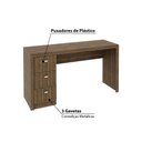 Ver imagem 3 de Mesa de Escritório com 3 Gavetas - Nogal