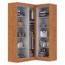 Ver imagem 4 de Guarda-Roupa Modulação de Canto com Puxadores MDF Paris Bege/Cinamomo/Off White