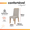 Ver imagem 4 de Conjunto de Mesa Sala de Jantar 1,20m 4 Cadeiras Veneto Veludo Viero