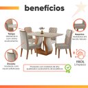Ver imagem 5 de Conjunto de Mesa Sala de Jantar 1,20m 4 Cadeiras Veneto Veludo Viero