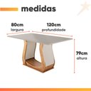 Ver imagem 3 de Conjunto de Mesa Sala de Jantar 1,20m 4 Cadeiras Veneto Veludo Viero