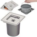 Ver imagem 1 de Lixeira de Embutir Inox Tramontina Clean Square com Balde 5l - Inox