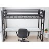 Beliche + Escrivaninha Aço Ferro Robusto Cor Preto Mdf Branco Estilo Industrial Be-04 - 2