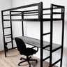 Beliche + Escrivaninha Aço Ferro Robusto Cor Preto Mdf Branco Estilo Industrial Be-04 - 1