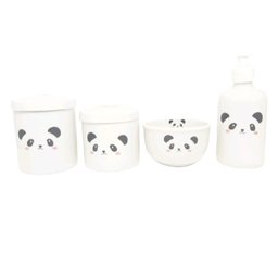 Kit Higiene Bebê Porcelana Urso Panda Ursinho - 1