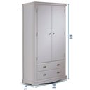 Ver imagem 5 de Guarda Roupa Solteiro 2 Portas e 2 Gavetas Manchester 2054 Linz Móveis - Off White