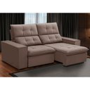 Ver imagem 2 de Sofá Retrátil Reclinável para Sala 3 Lugares 230cm Vincent F04 Veludo Rosê - Lyam Decor