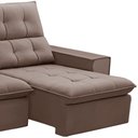 Ver imagem 5 de Sofá Retrátil Reclinável para Sala 3 Lugares 230cm Vincent F04 Veludo Rosê - Lyam Decor