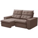 Ver imagem 7 de Sofá Retrátil Reclinável para Sala 3 Lugares 230cm Vincent F04 Veludo Rosê - Lyam Decor