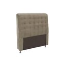 Ver imagem 1 de Cabeceira Cama Box Estofada Solteiro Solteiro Dama Plus Suede Marrom - Simbal