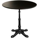 Ver imagem 1 de Base de Mesa Apus em Ferro Preto 75 Cm (alt) Tampo Mdp Redondo Preto 60 Cm (larg) X 2,5 Cm (alt)