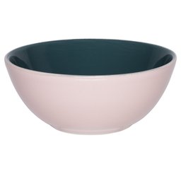 Tigela Bowl Bicolor Verde E Rosa Oxford® Cerâmica 600Ml - 1