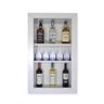Bar Adega Peq para Vinhos e Bebidas Cristaleira Suspenso de Parede para Sala Estar ou Jantar Branco - 7