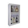 Bar Adega Peq para Vinhos e Bebidas Cristaleira Suspenso de Parede para Sala Estar ou Jantar Branco - 1