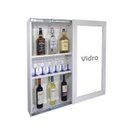 Ver mais imagens de Bar Adega Peq para Vinhos e Bebidas Cristaleira Suspenso de Parede para Sala Estar ou Jantar Branco