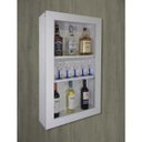 Ver imagem 7 de Bar Adega Peq para Vinhos e Bebidas Cristaleira Suspenso de Parede para Sala Estar ou Jantar Branco