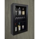 Ver imagem 6 de Bar Adega Peq para Vinhos e Bebidas Cristaleira Suspenso de Parede para Sala Estar ou Jantar Preto