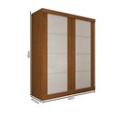 Ver imagem 4 de Guarda-roupa Real 2 Portas 2 Gavetas 100% Mdf Flex Cinamomo/off White - Panorama Móveis