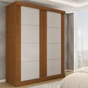 Ver imagem 1 de Guarda-roupa Real 2 Portas 2 Gavetas 100% Mdf Flex Cinamomo/off White - Panorama Móveis