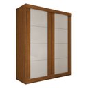 Ver imagem 3 de Guarda-roupa Real 2 Portas 2 Gavetas 100% Mdf Flex Cinamomo/off White - Panorama Móveis