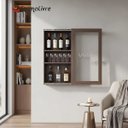 Ver imagem 2 de Bar Adega Peq para Vinhos e Bebidas Cristaleira Suspenso de Parede para Sala Estar ou Jantar Versati