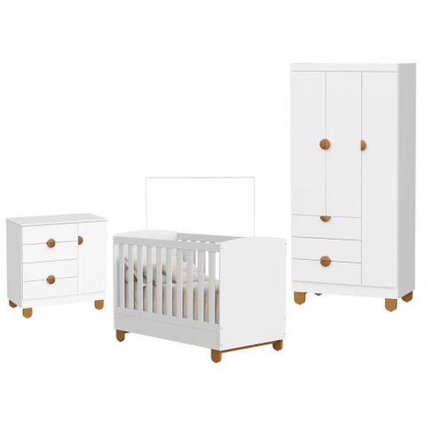 Quarto de Bebê Apolo Branco Fosco - Reller