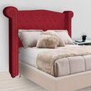 Ver imagem 3 de Cabeceira Estofada Sienna Para Cama Box King 195 Cm Corano Vermelho - LM DECOR