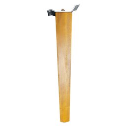 2 Pés Palito Madeira Quadrado 30cm e 2 Chapinhas Aço Inclinada 15º Mel/zincado G75 / G59 - Gran Belo - 6