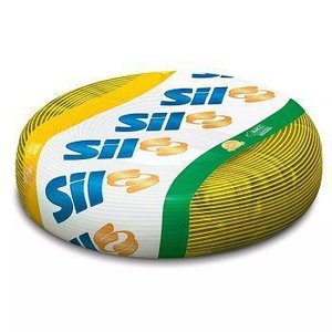 Fio Cabo Flex Sil 4mm Rolo Amarelo 100m Sil