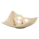 Ver imagem 1 de Centro De Mesa Styllo Creme Com Esferas Cerâmica Creme