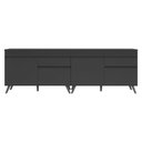 Ver imagem 3 de Kit Armário de Cozinha Gabinete Pia 120cm Veneza Multimóveis Mp2159 Preto