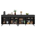 Ver imagem 2 de Kit Armário de Cozinha Gabinete Pia 120cm Veneza Multimóveis Mp2159 Preto